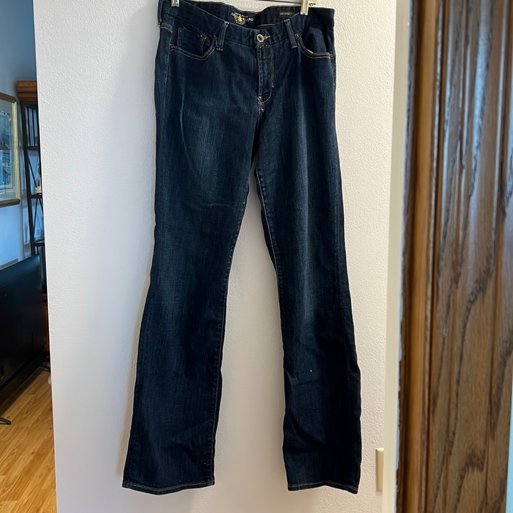 Lucky Brand Dark Wash Mid Rise Boot Cut Jeans size 12/31